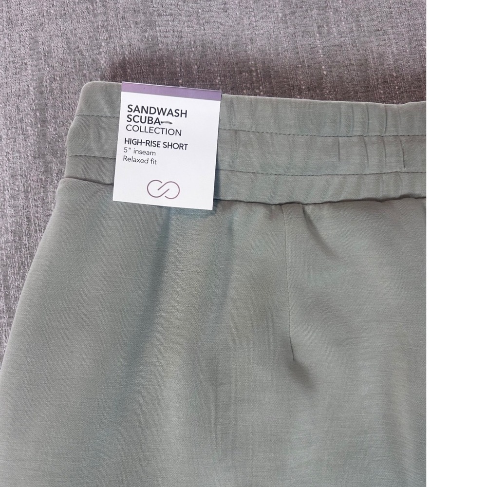 CALIA Womens Sandwash Scuba High-Rise 5" Inseam Shorts Sage Green Small NWT - Picture 6 of 7